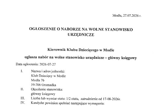 ogloszenie o&nbsp;naborze glowny ksiegowy